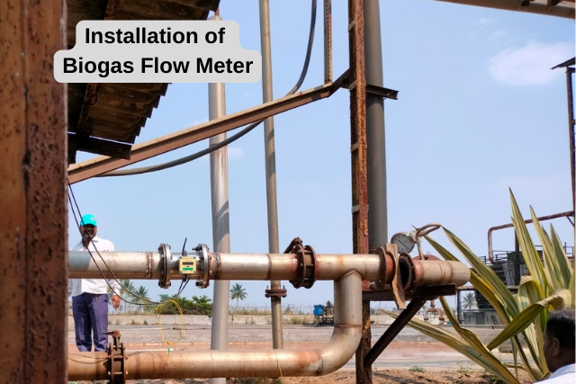 Installation of Biogas Flow Meter