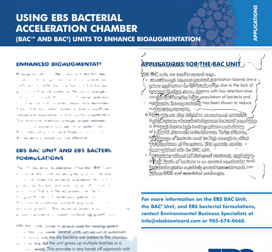 Using EBS Bacterial Acceleration Chamber...